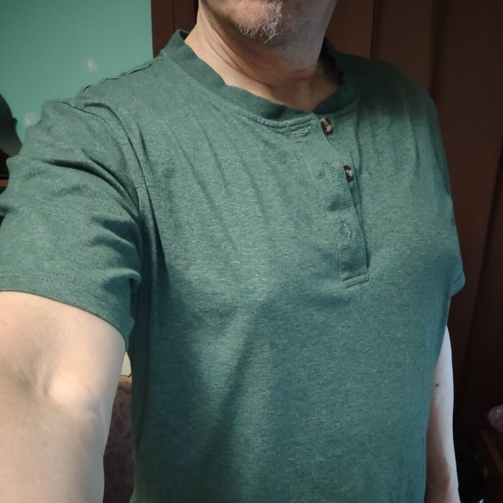 Men's Henley Short Sleeve T-Shirt Cotton Casual Shirt